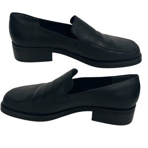 Franco Sarto Flex Women's Bocca Leather Slip-On Loafers Size 8.5 W Black